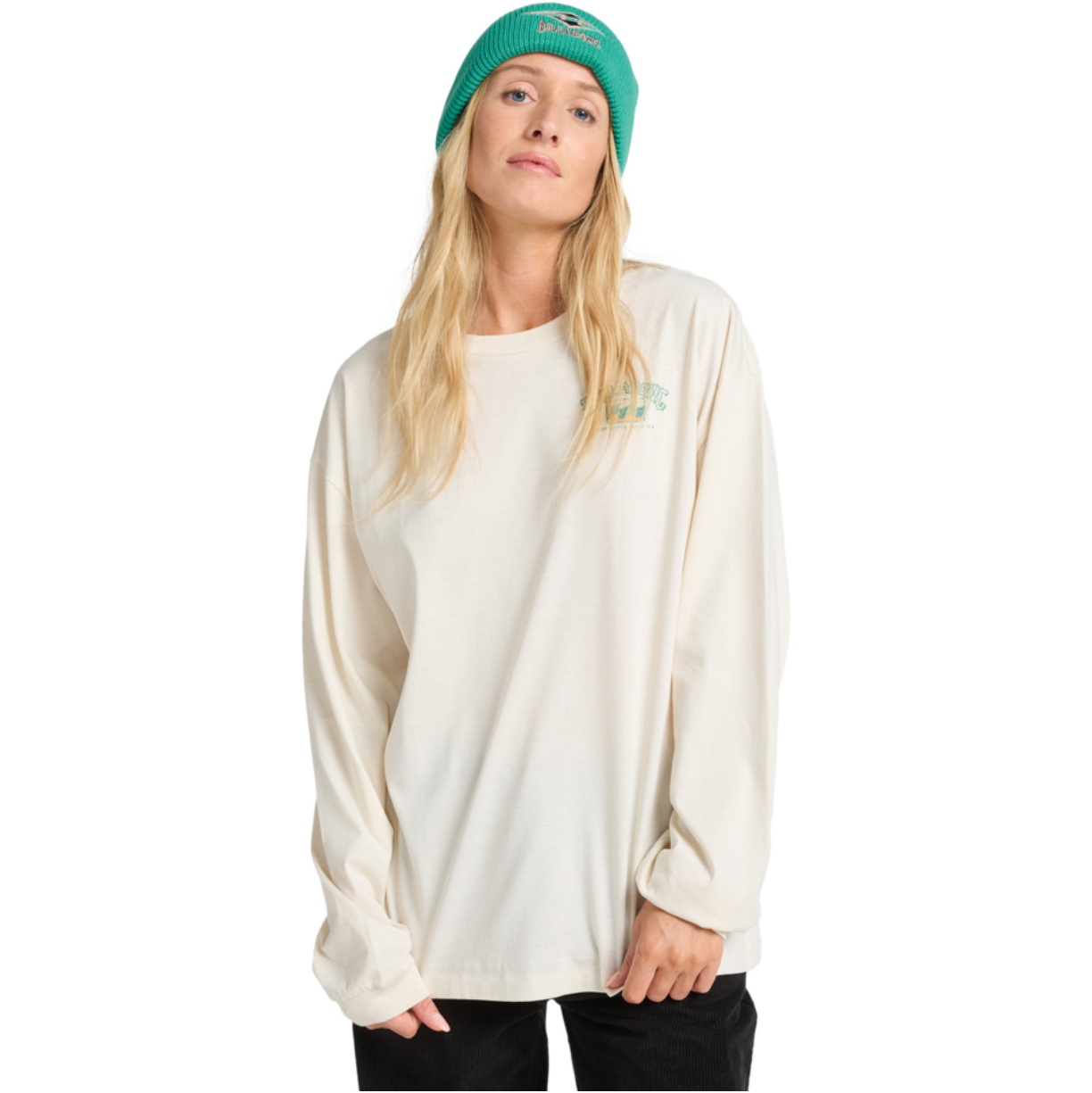 2025 Billabong Kvinders Paradise Arch Langærmede T-shirt EBJZT00489 - Whitecap
